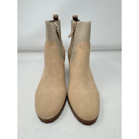 Brand New Violet & Red Women's 8 Tan Loaded Knit Cuff Booties Boots - Picture 4 of 10